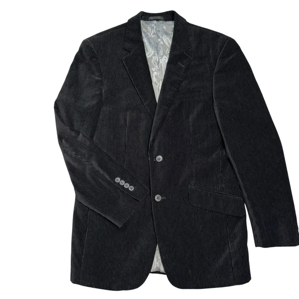 Assets Andrew Fezza Black Corduroy Blazer Size 38R
